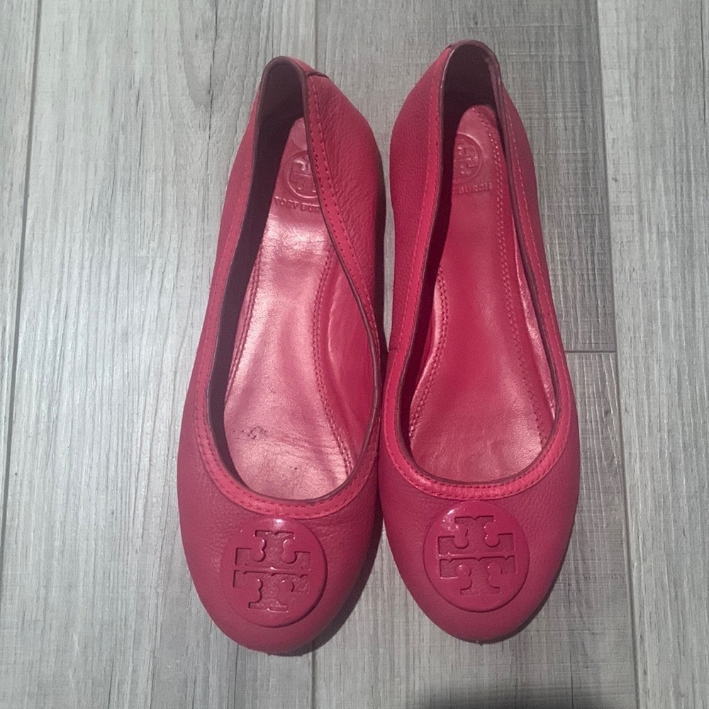 Hot pink Tory Burch flats